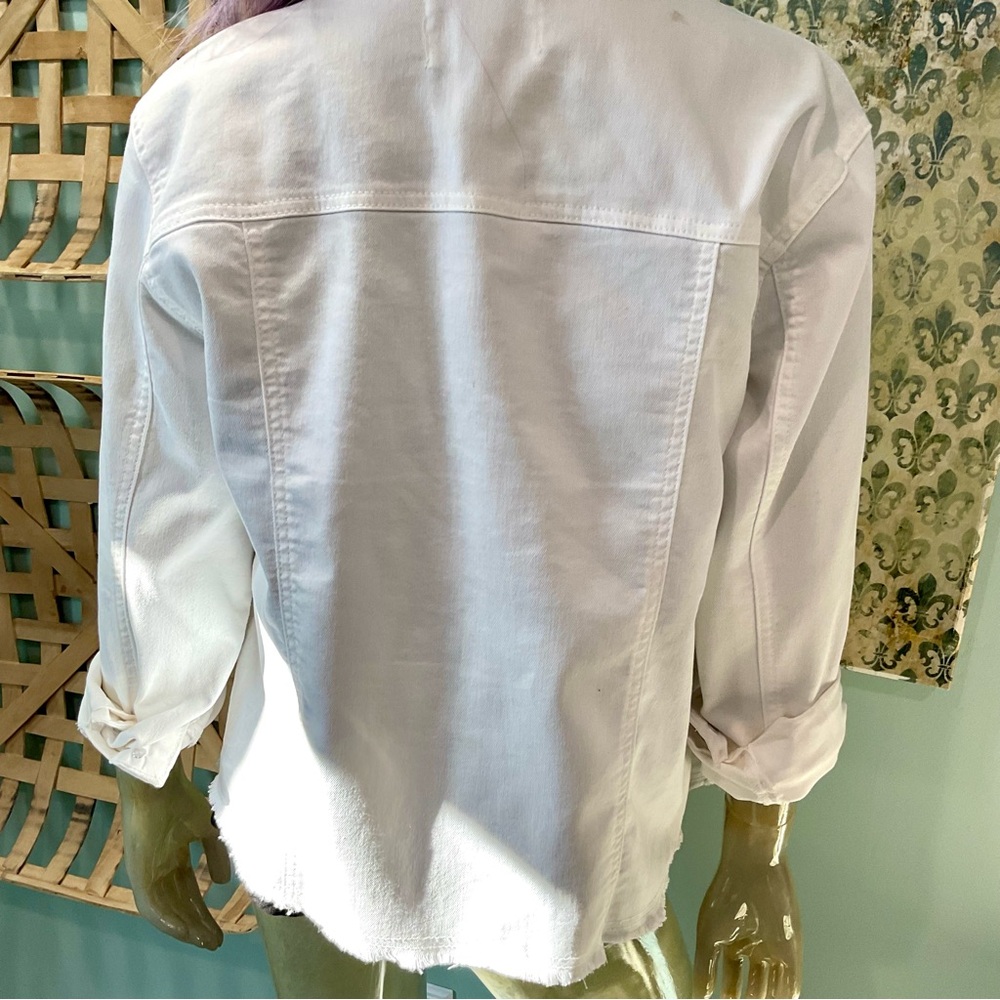 Angels White Denim Jacket - Picture 6 of 10
